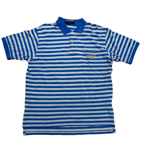 トップス \"90s polo sport\" L/S polo M blue 90s POLO SPORT-RL Made in USA L/S sweat polo sh
